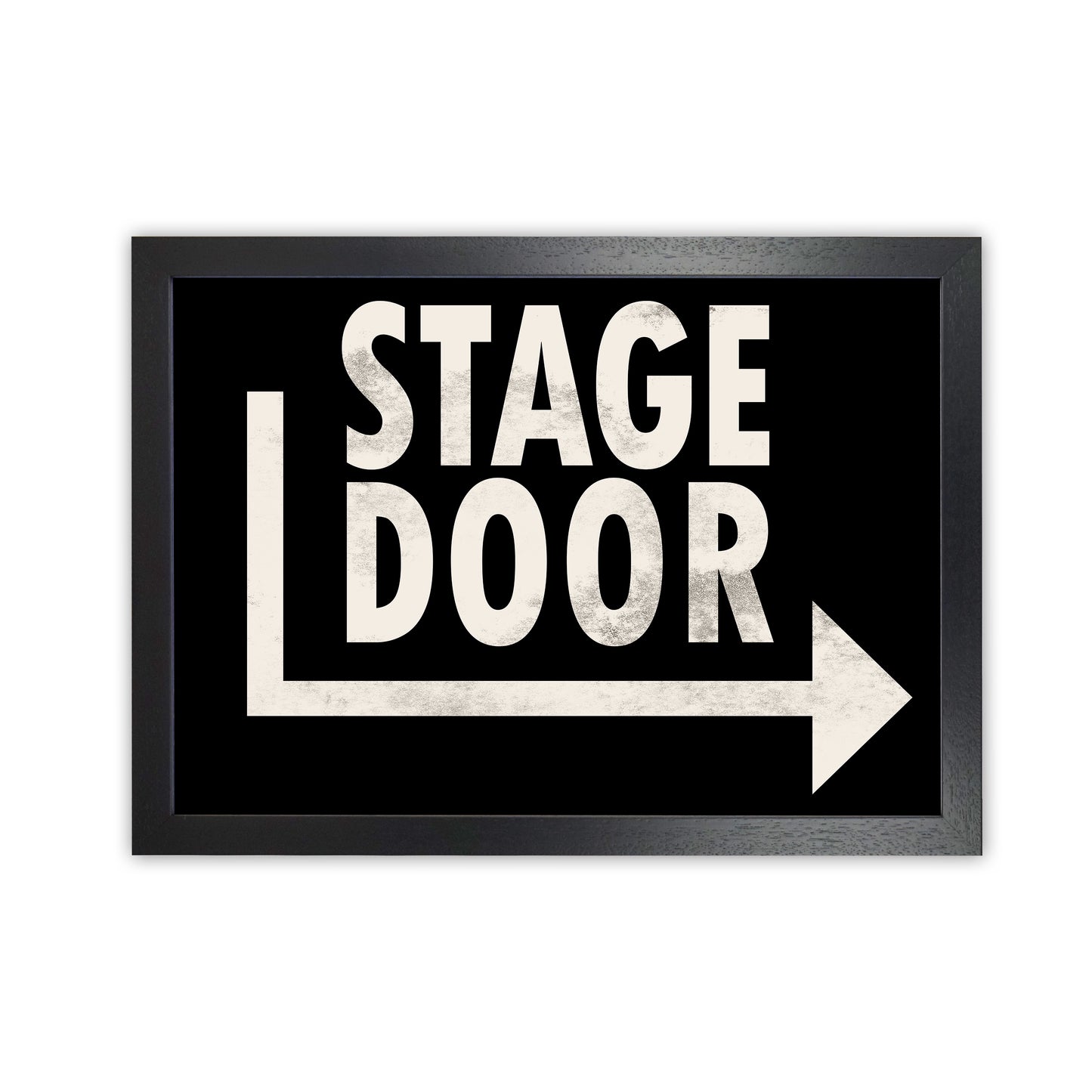 Stage Door Horizontal Wall Art Black Grain