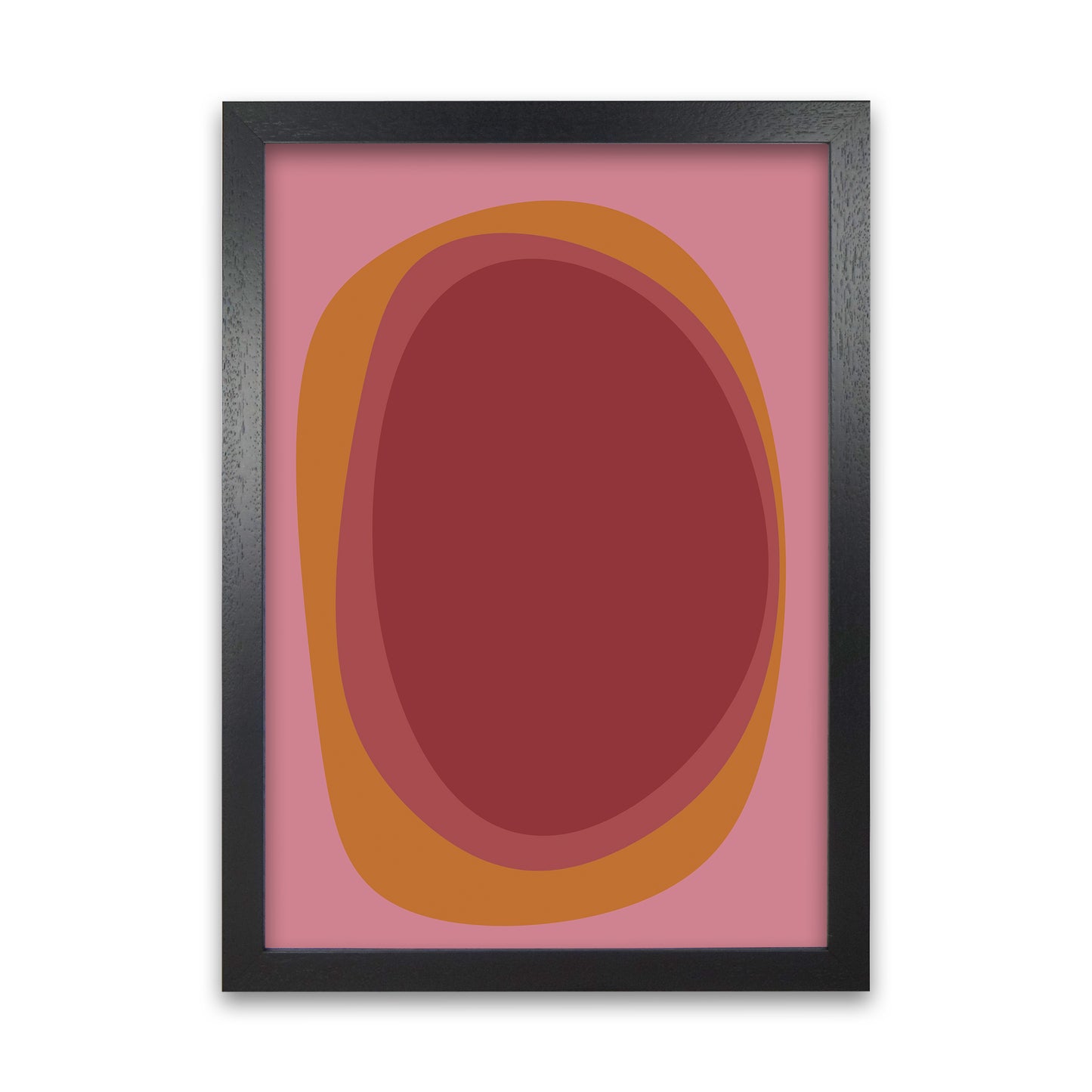 Colourful Bright Abstract Wall Art Print B Black Grain