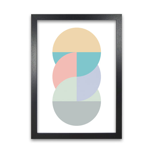 Abstract Pastel Nursery Print B Black Grain