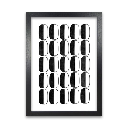 Abstract Coffee Beans Print Original Black Grain