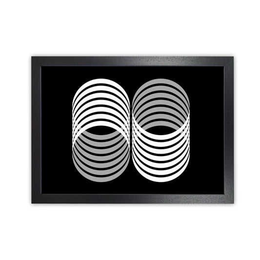 Abstract Modern Shapes Landscape Original Black Grain