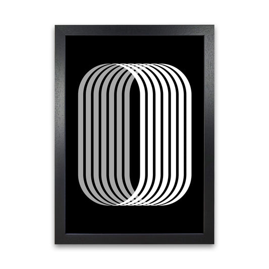 Abstract Modern Black and White Shape Original Black Grain