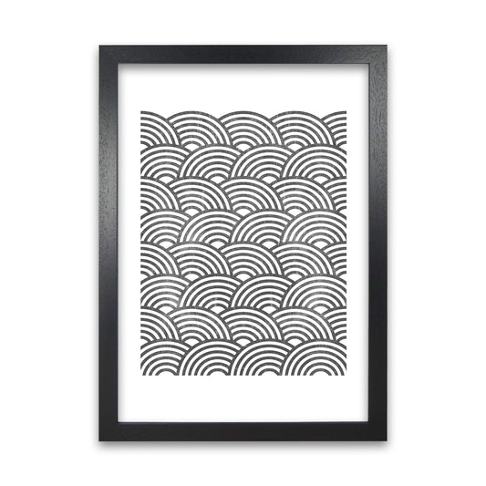 Art Deco Grunge Original Black Grain