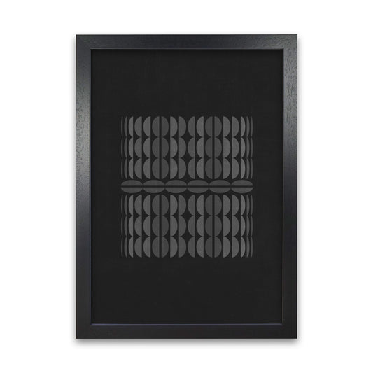 Black and White Abstract Art Original Black Grain