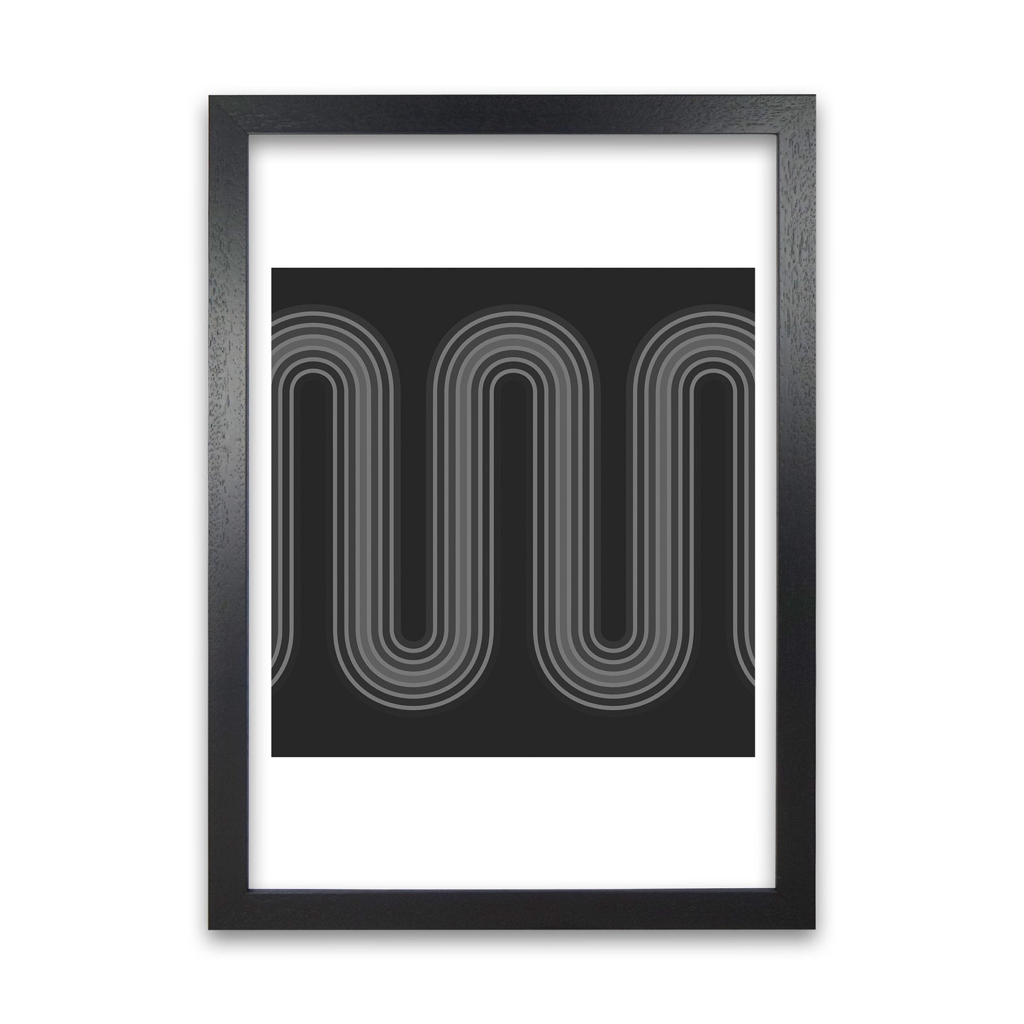 Black and White Line Art Black Grain