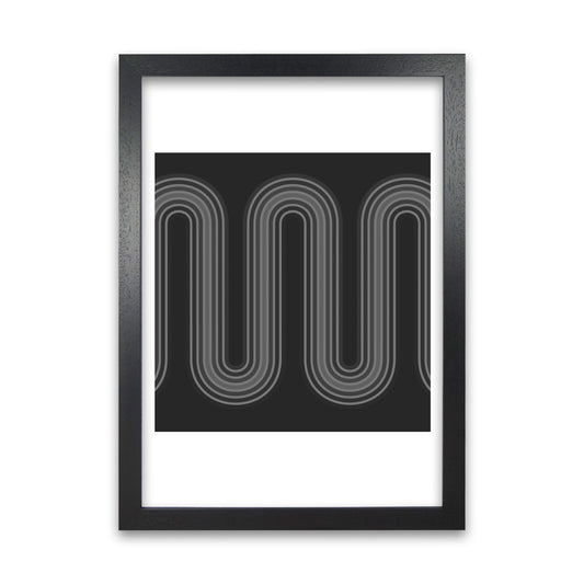 Black and White Line Art Black Grain
