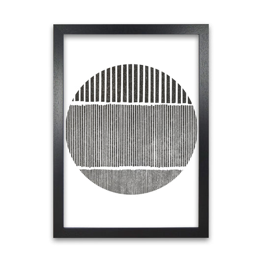 Black and White Lines in Black Grain