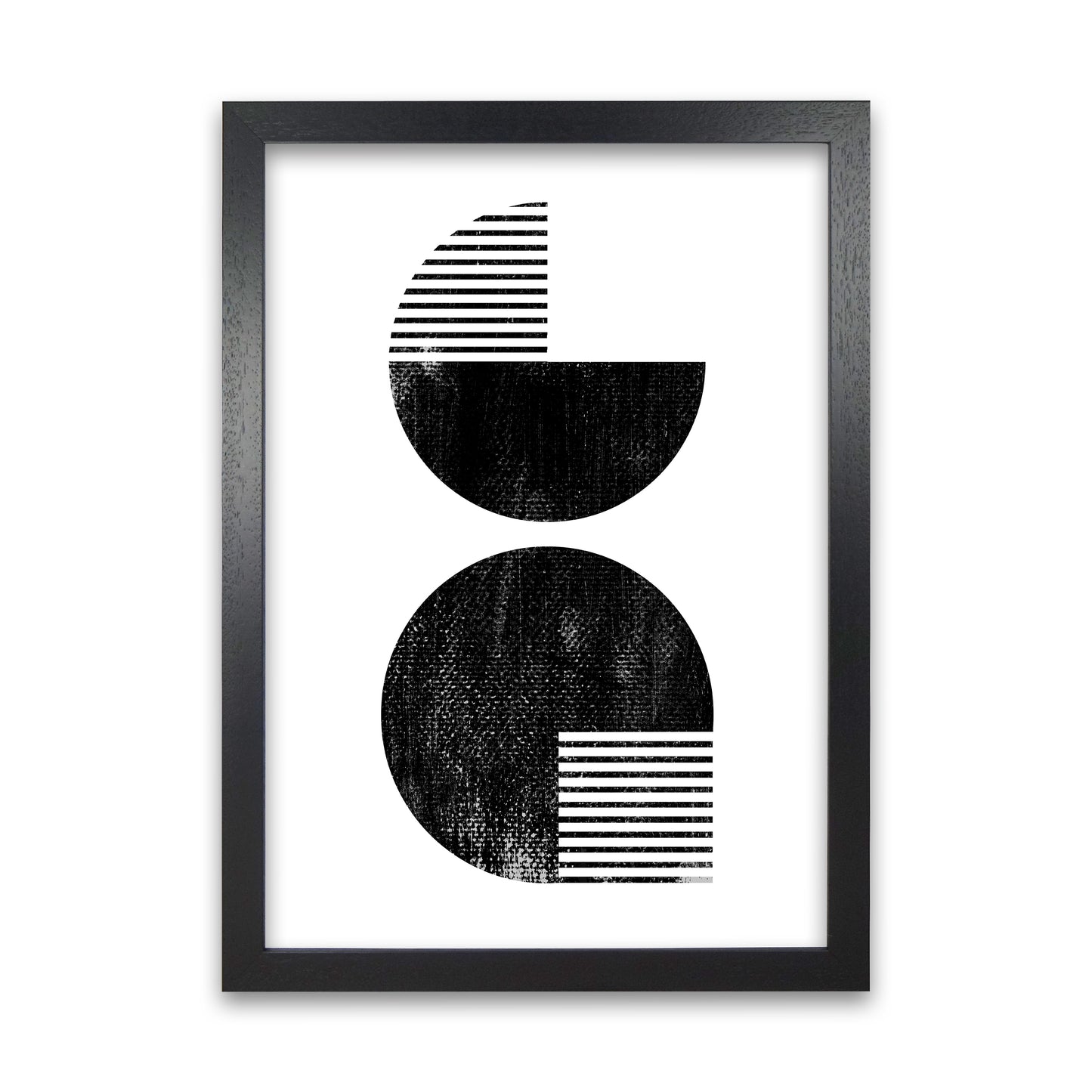 Black and White Mid Century Black Grain