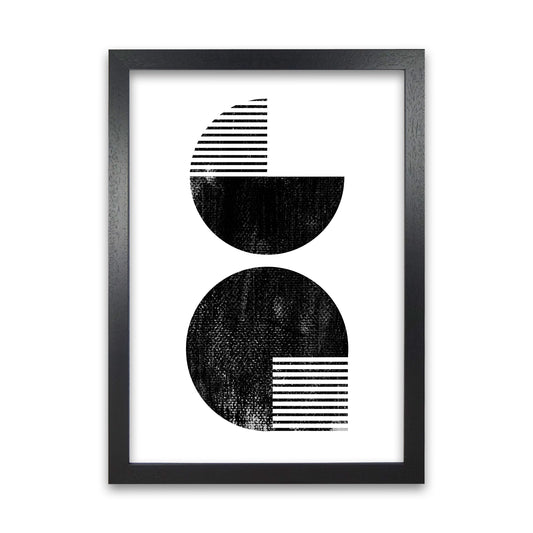 Black and White Mid Century Black Grain