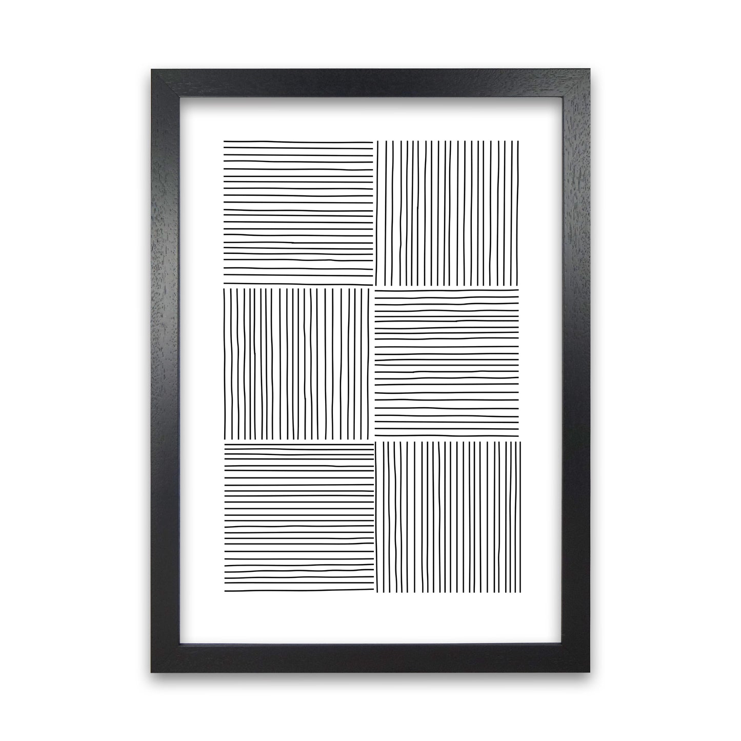 Black and White Squared Lines Black Grain