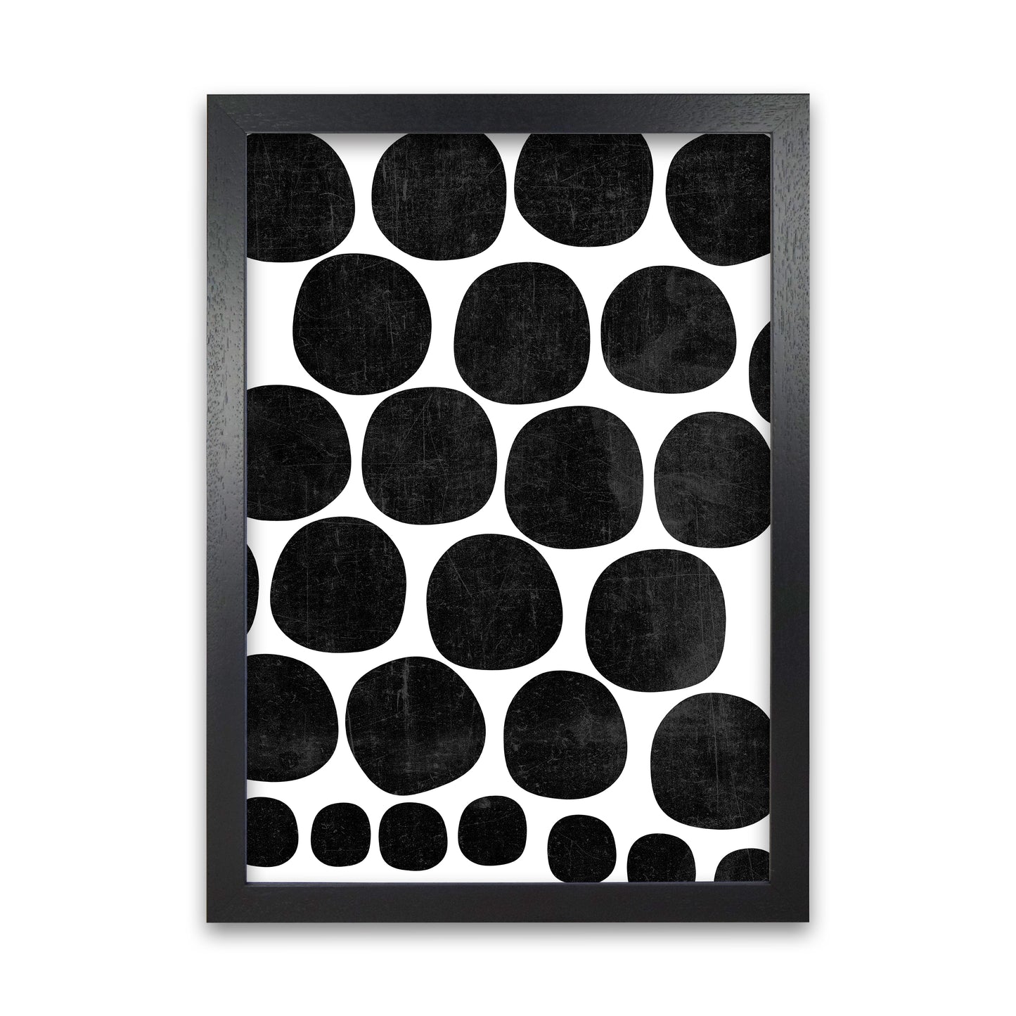 Black Grunge Circles Original Black Grain