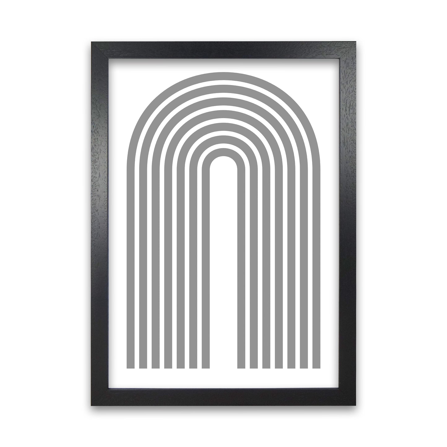 Grey Modern Rainbow Original Black Grain
