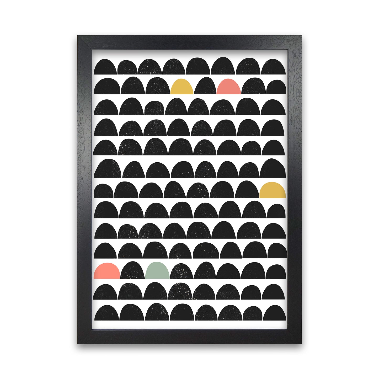 Mid Century Black and Color Black Grain
