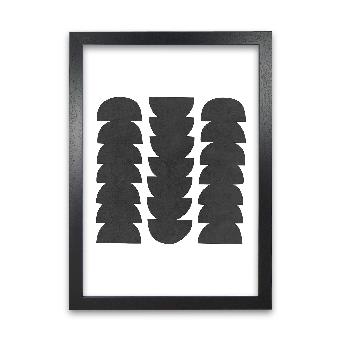 Mid Century Modern Abstract Grunge Black Grain