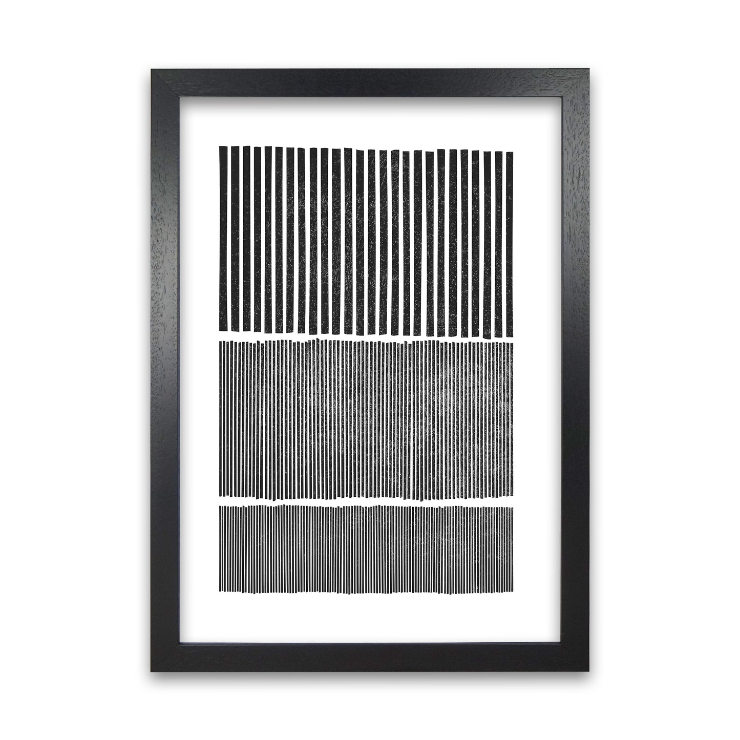 Mid Century Modern Lines Original Black Grain