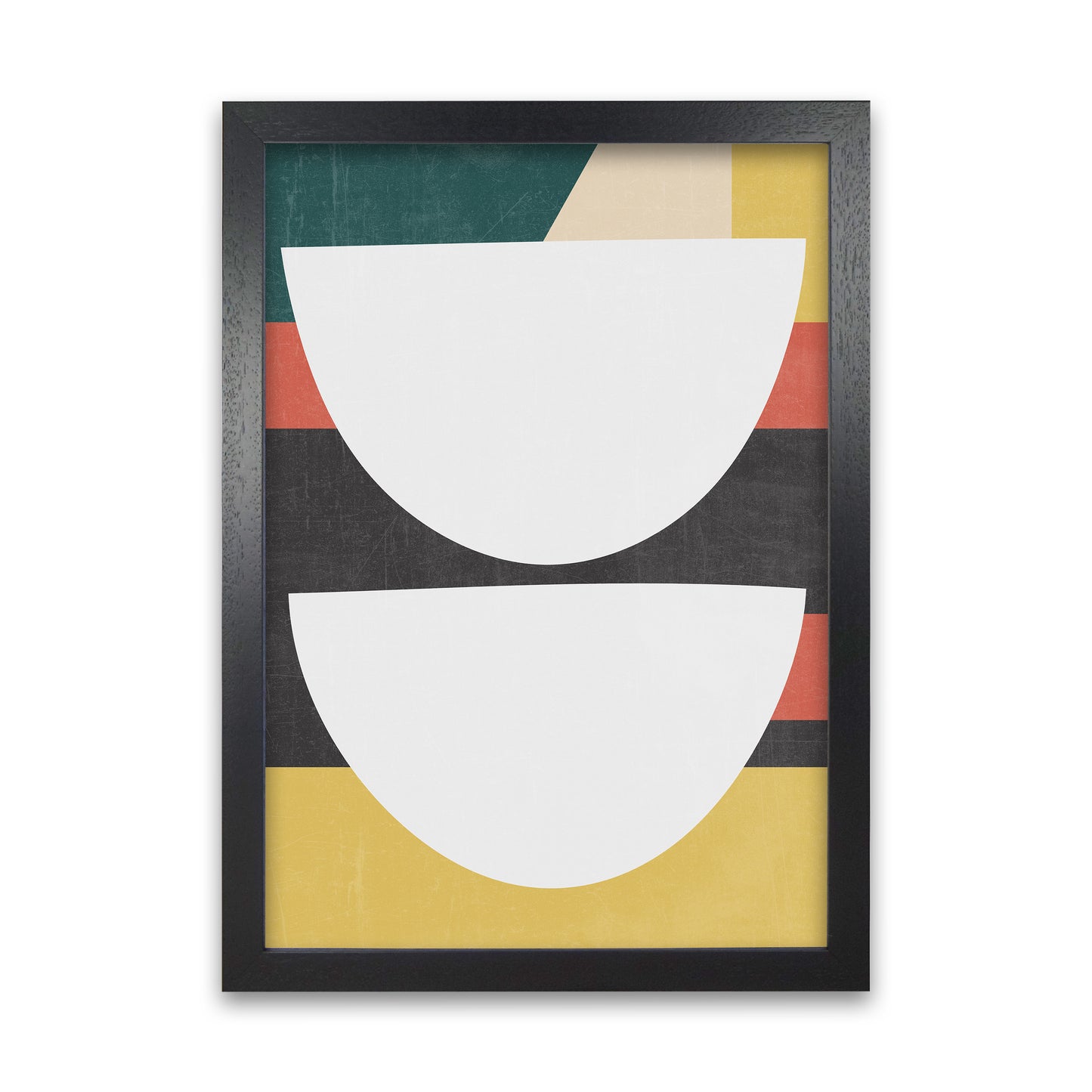 Mid Century Modern Art Print B Black Grain