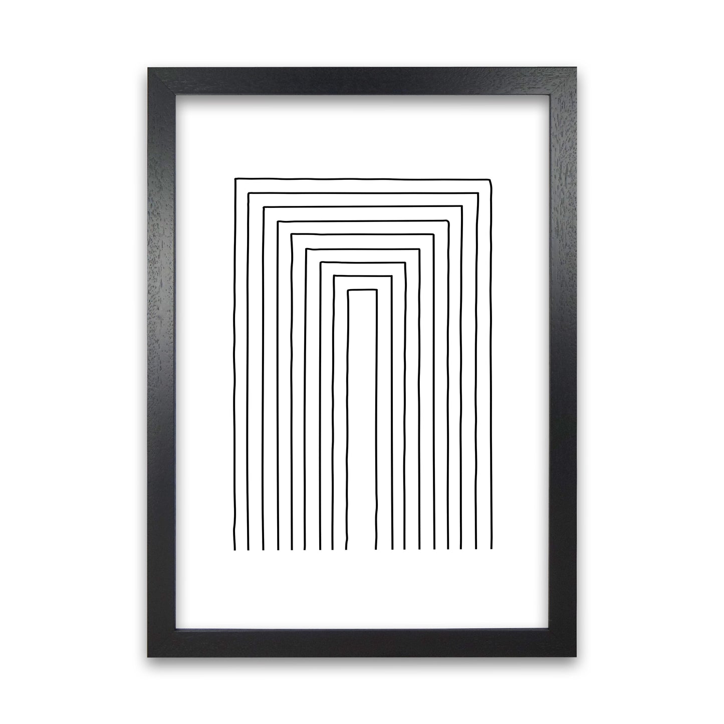 Geometric Set of 2 Black and White Print A Black Grain