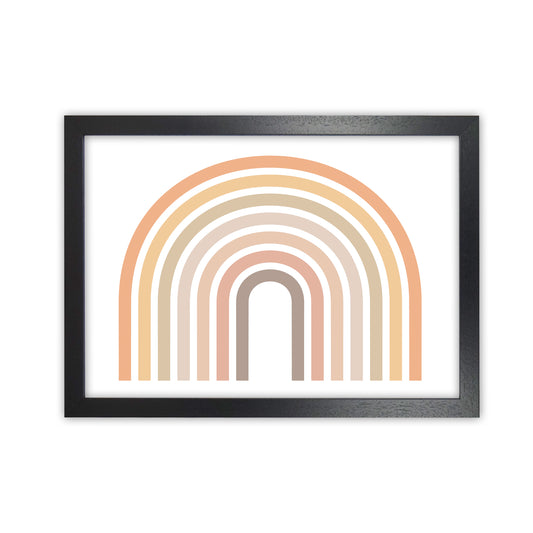 Muted Rainbow Horizontal Original Black Grain