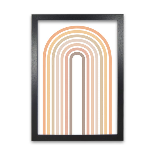 Muted Rainbow Print Original Black Grain