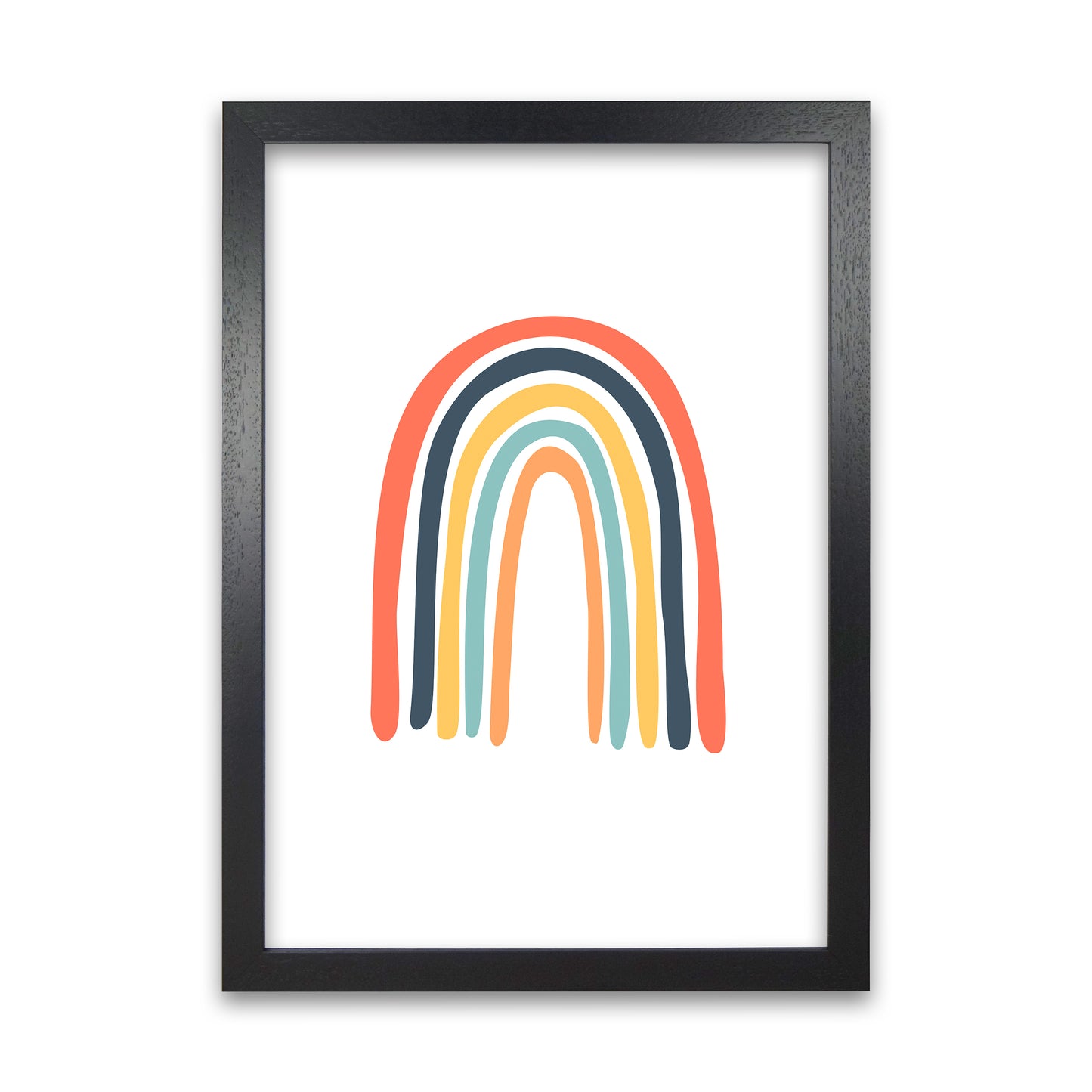 Rainbow on White Original Black Grain