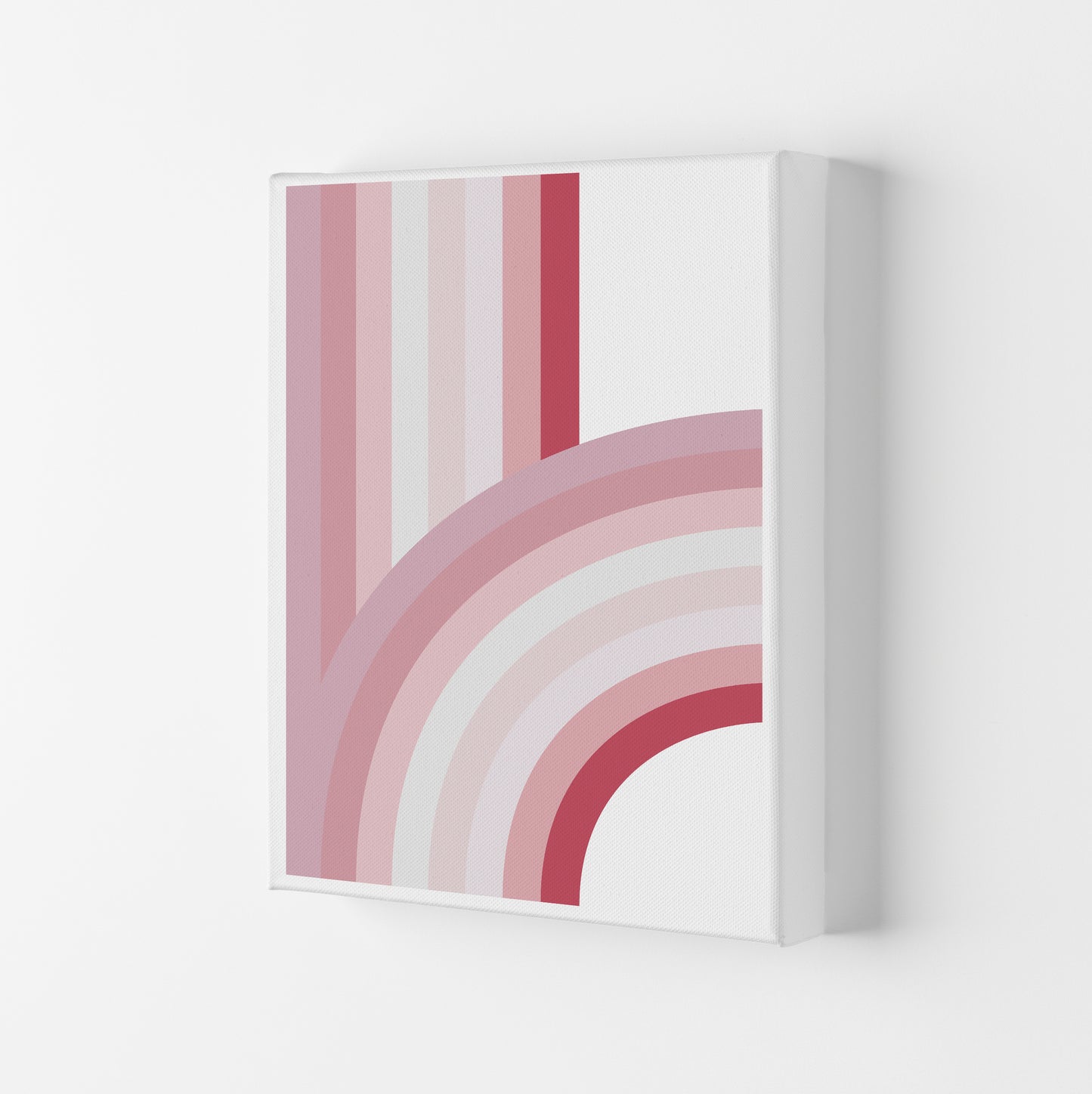 Pink Nursery Rainbow Wall Art Canvas