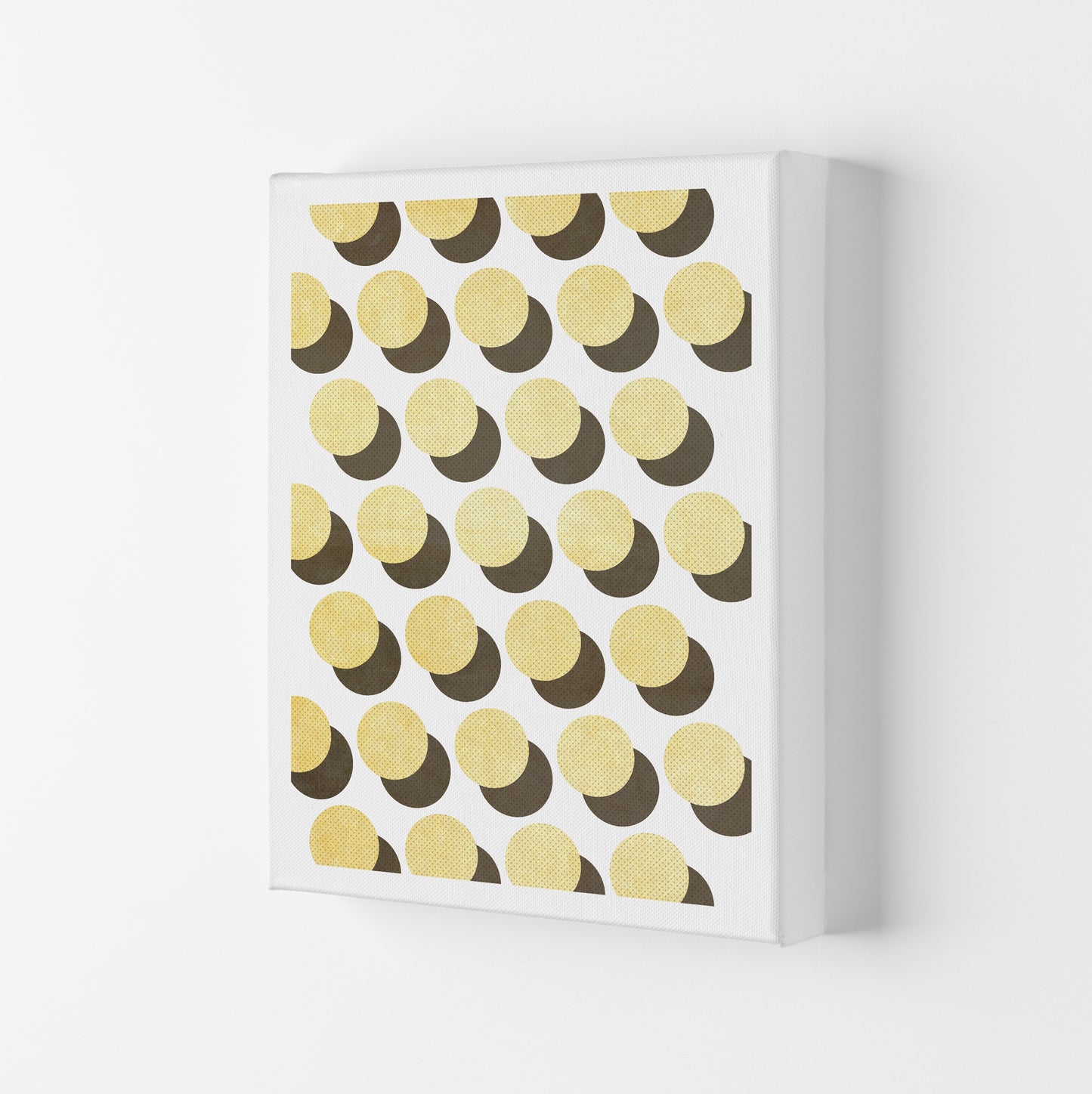 Half Tone Yellow Abstract Original Canvas