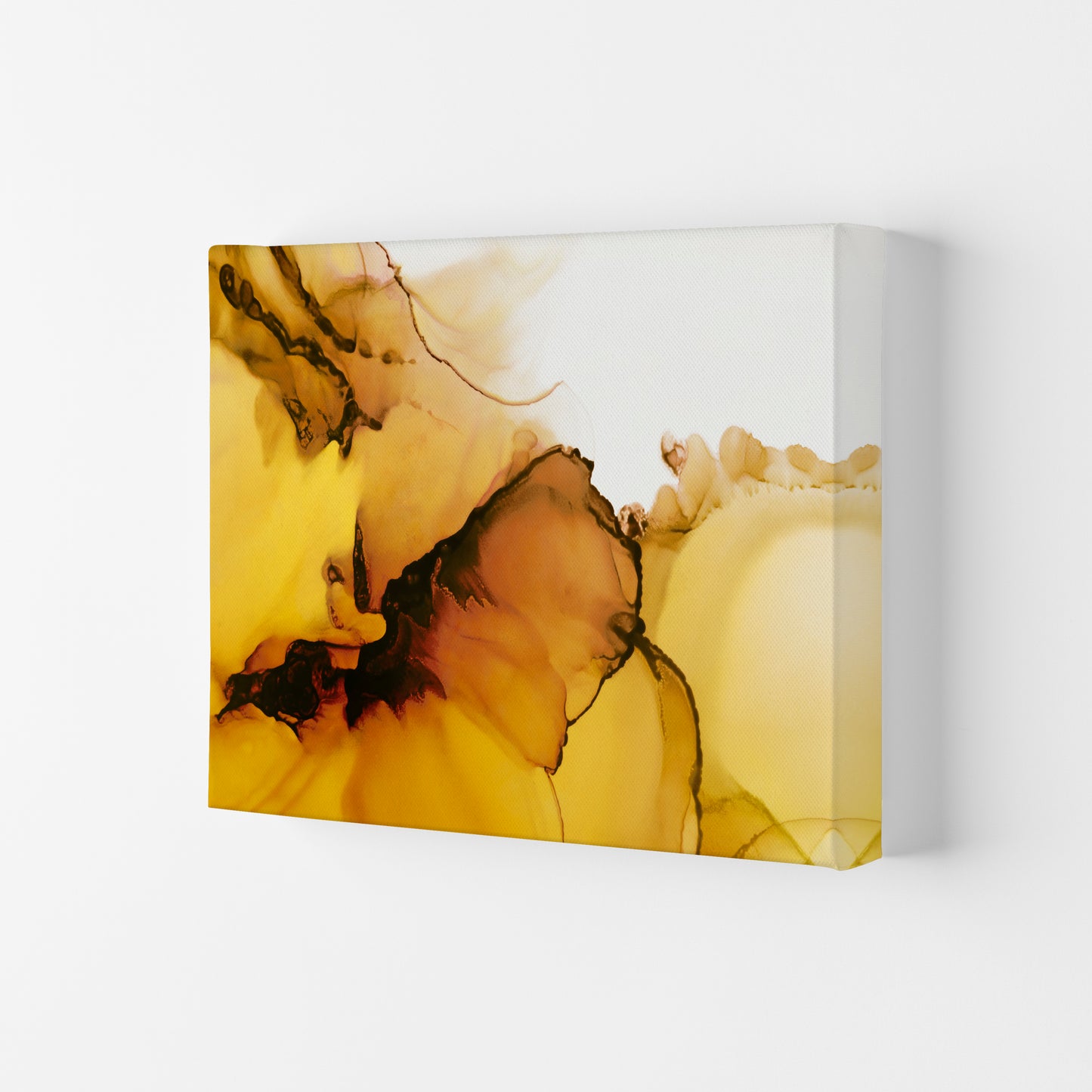 Yellow Watercolor Abstract Original Canvas