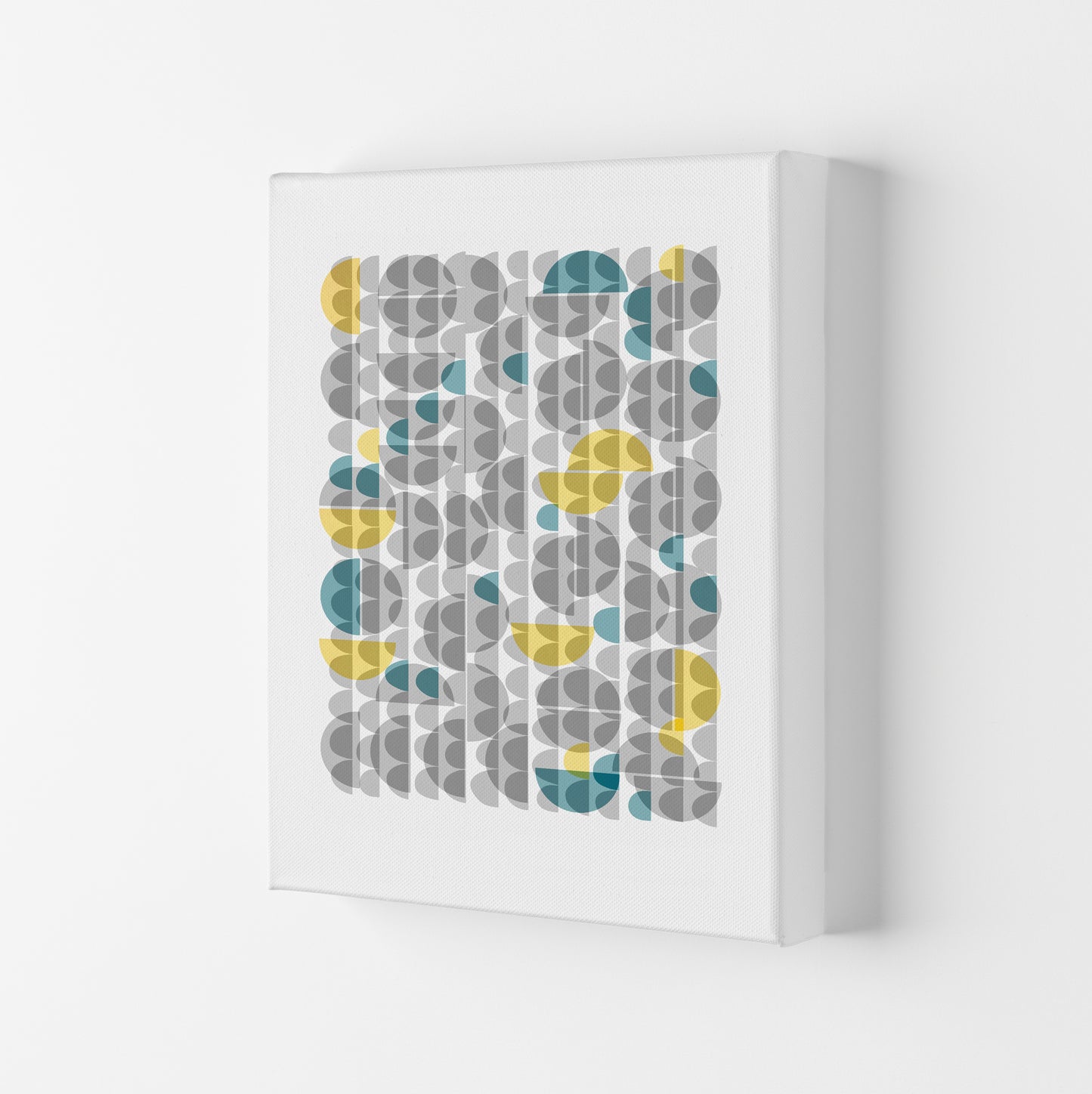 Geometric Grey and Yellow B Original Canvas
