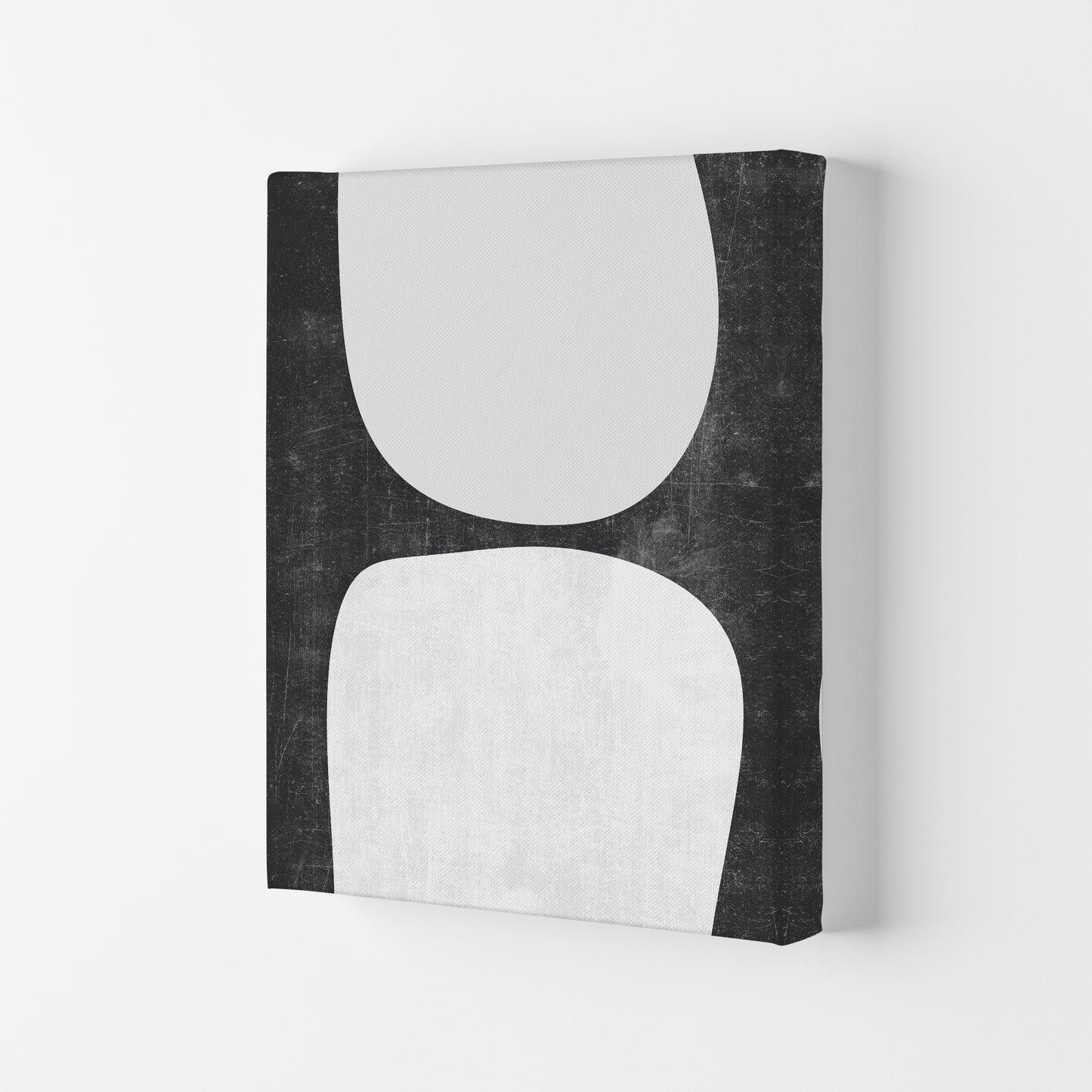 Mid Century Black and White Grunge Wall Art B
