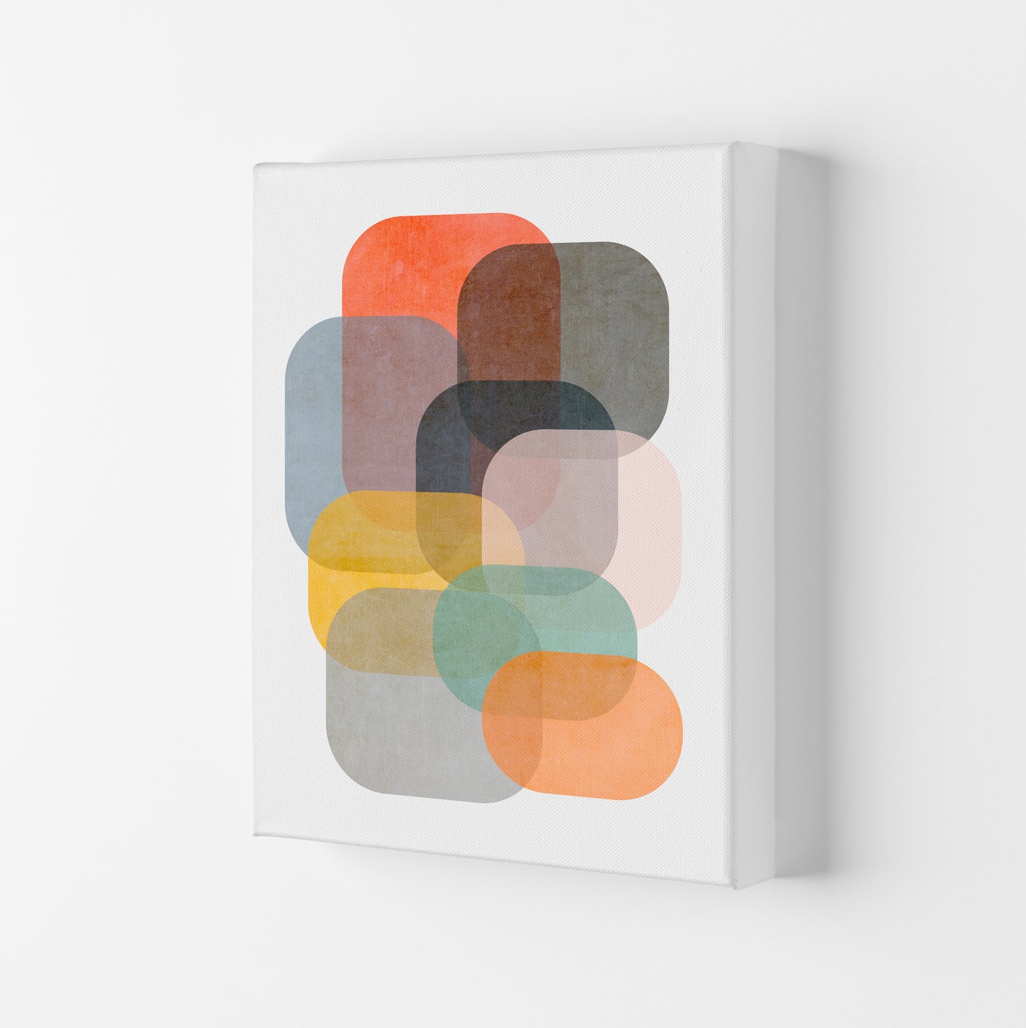 Colourful Abstract Shapes Wall Art A Canvas