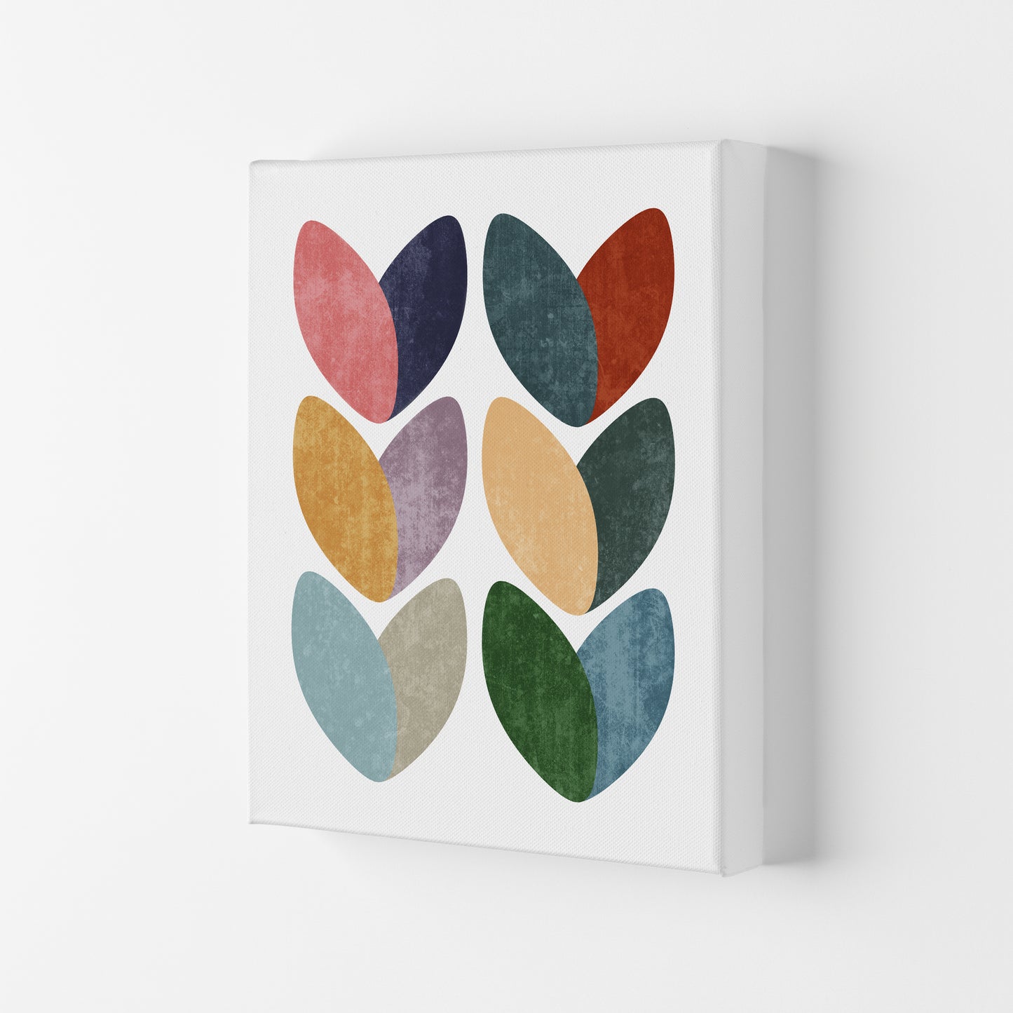Scandinavian Hearts Wall Art Print C Canvas
