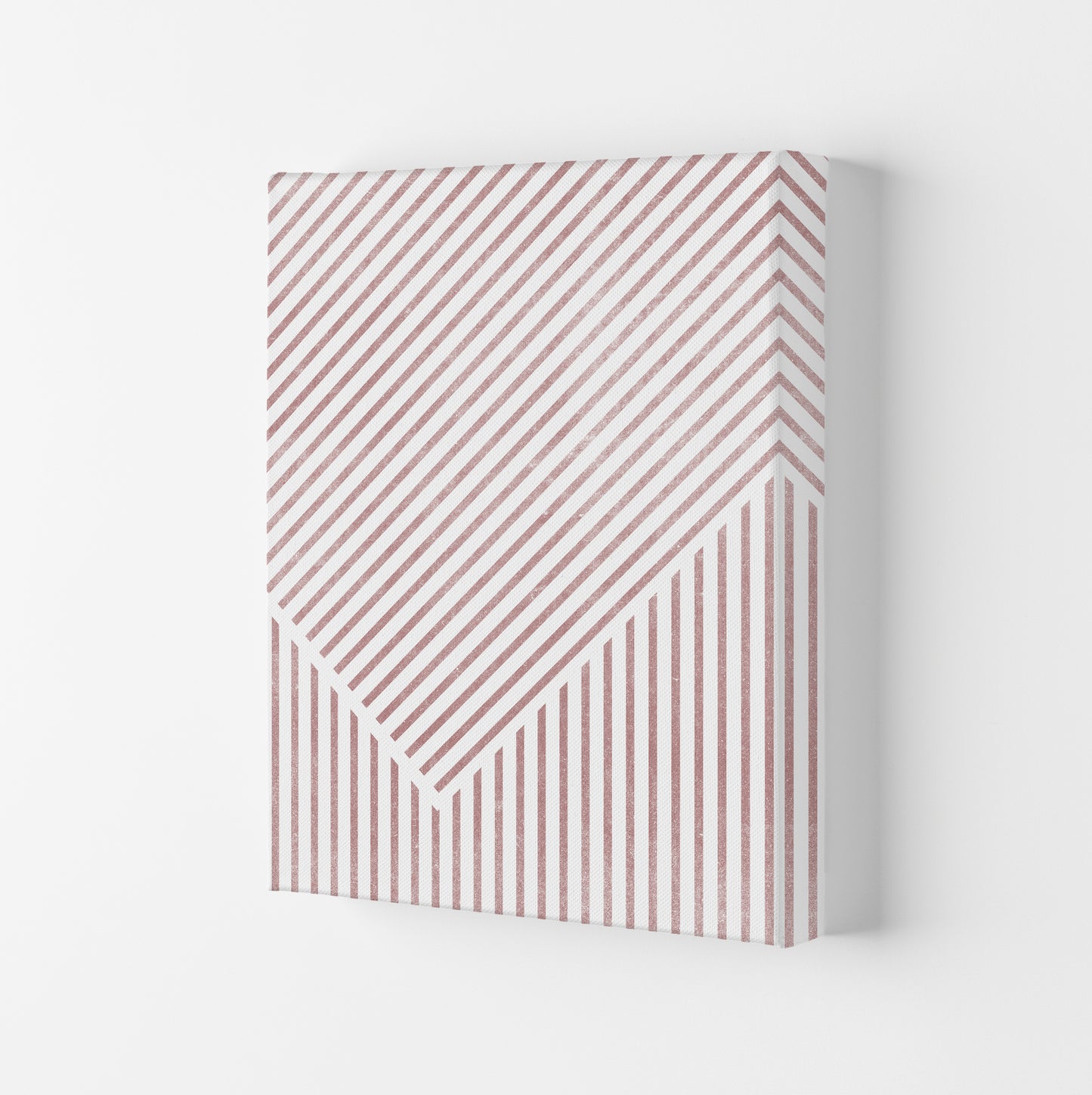 Set of Red Lines Modern Art B Canvas