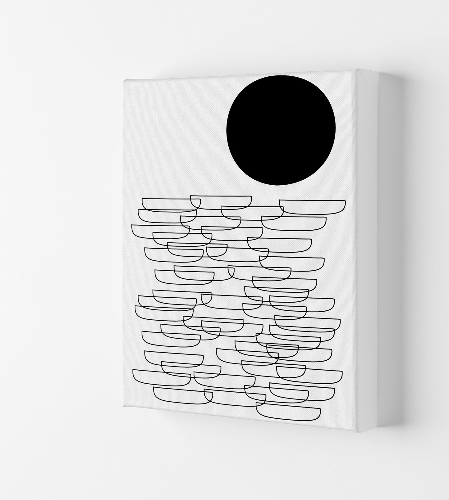BW Abstract Landscape Original Canvas
