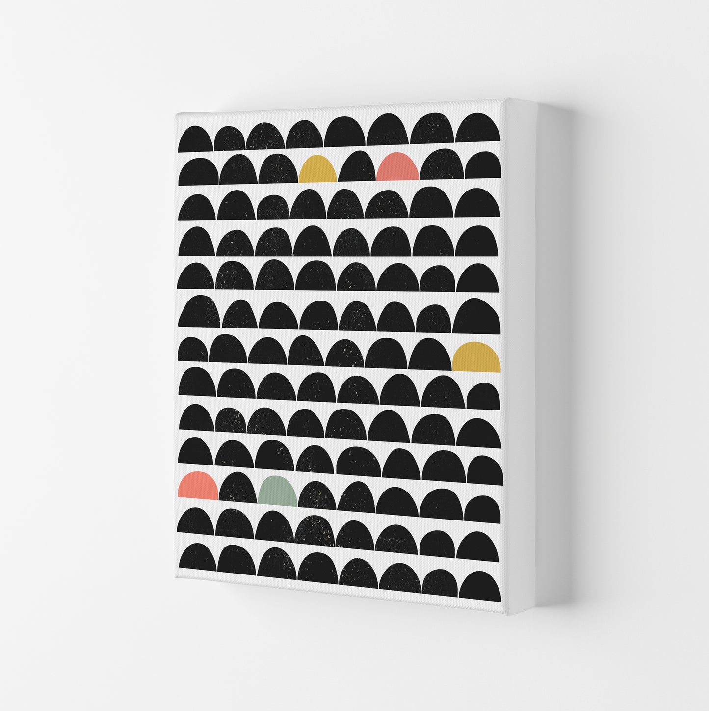 Mid Century Black and Color Canvas