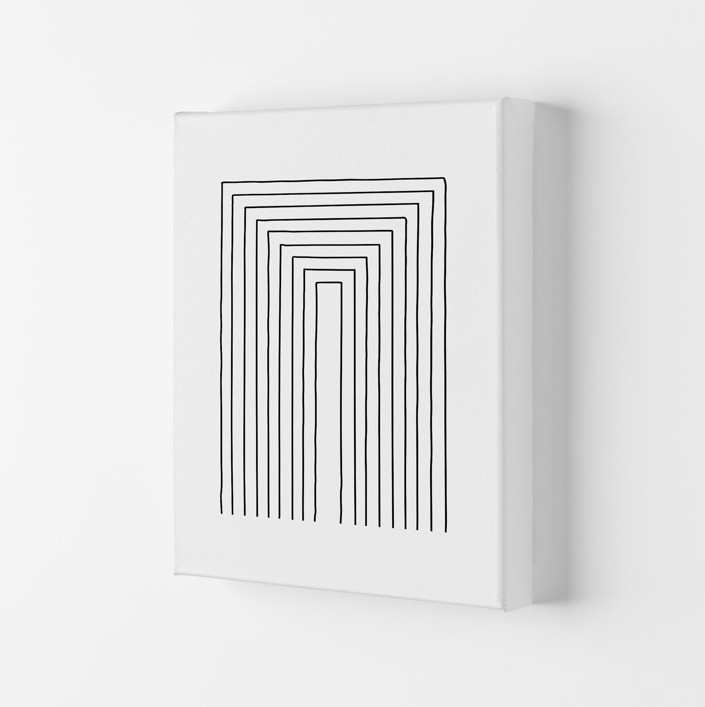 Geometric Set of 2 Black and White Print A Canvas