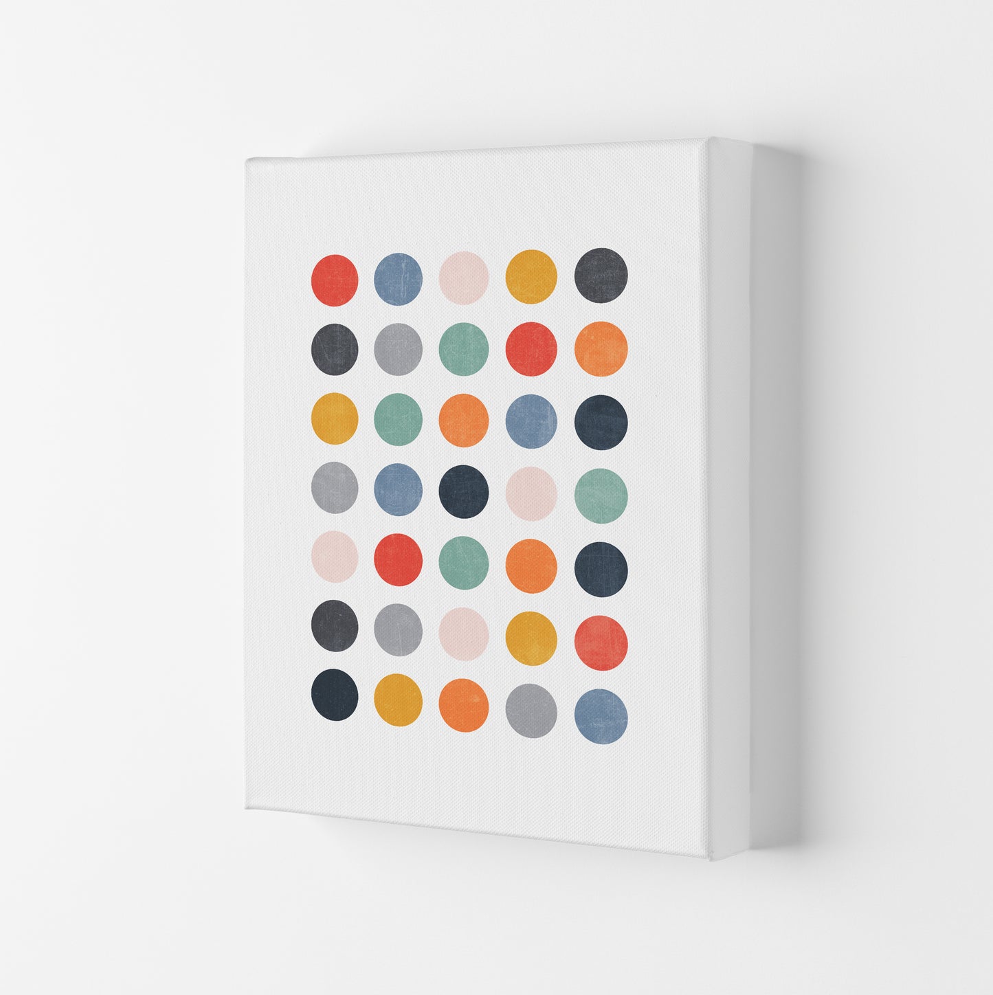 Scandi Dots Texture Print Original Canvas