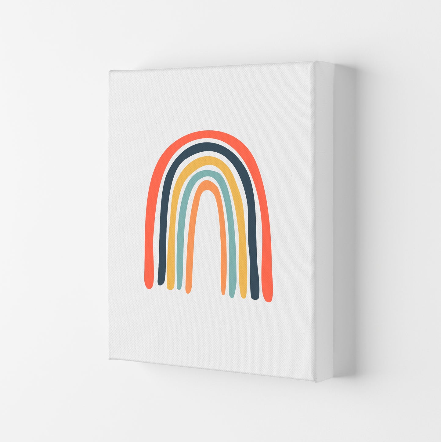 Rainbow on White Original Canvas