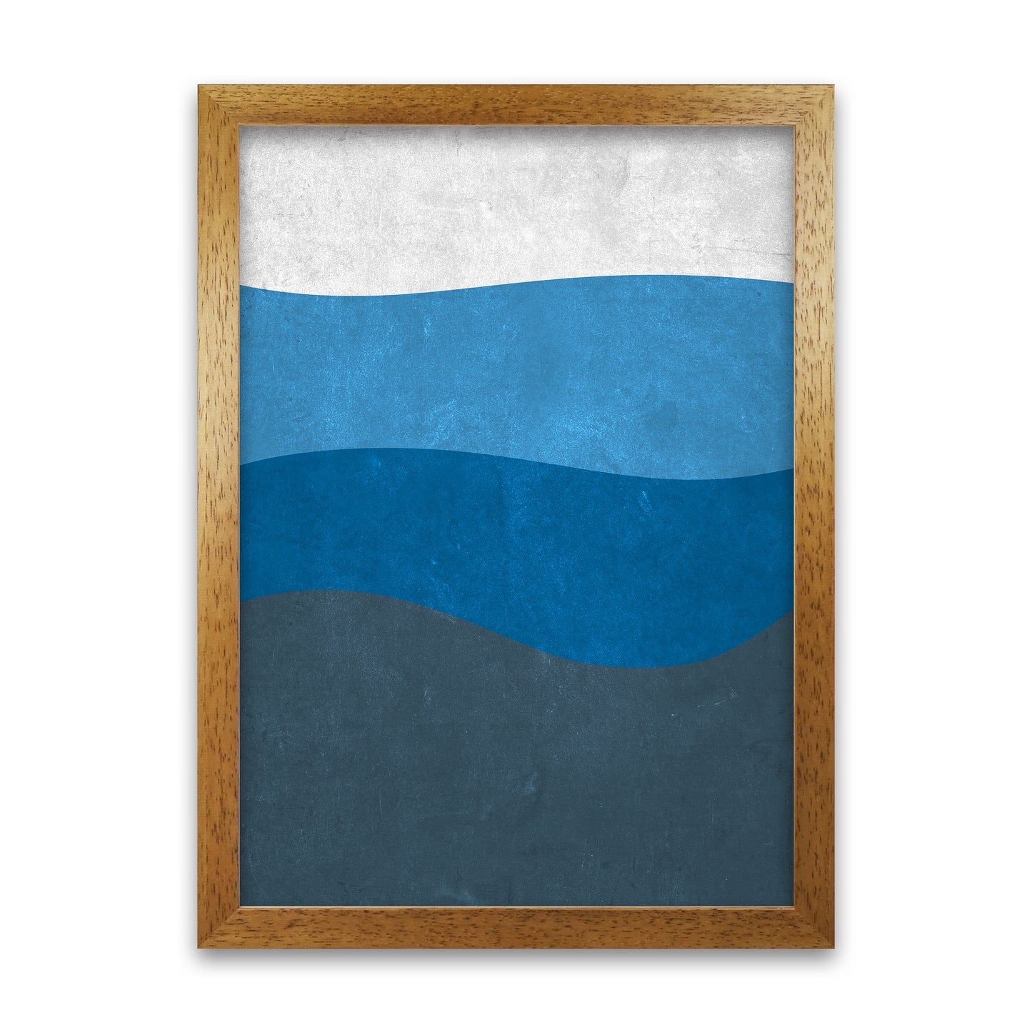 Abstract Blue Seascape Grunge Oak Grain