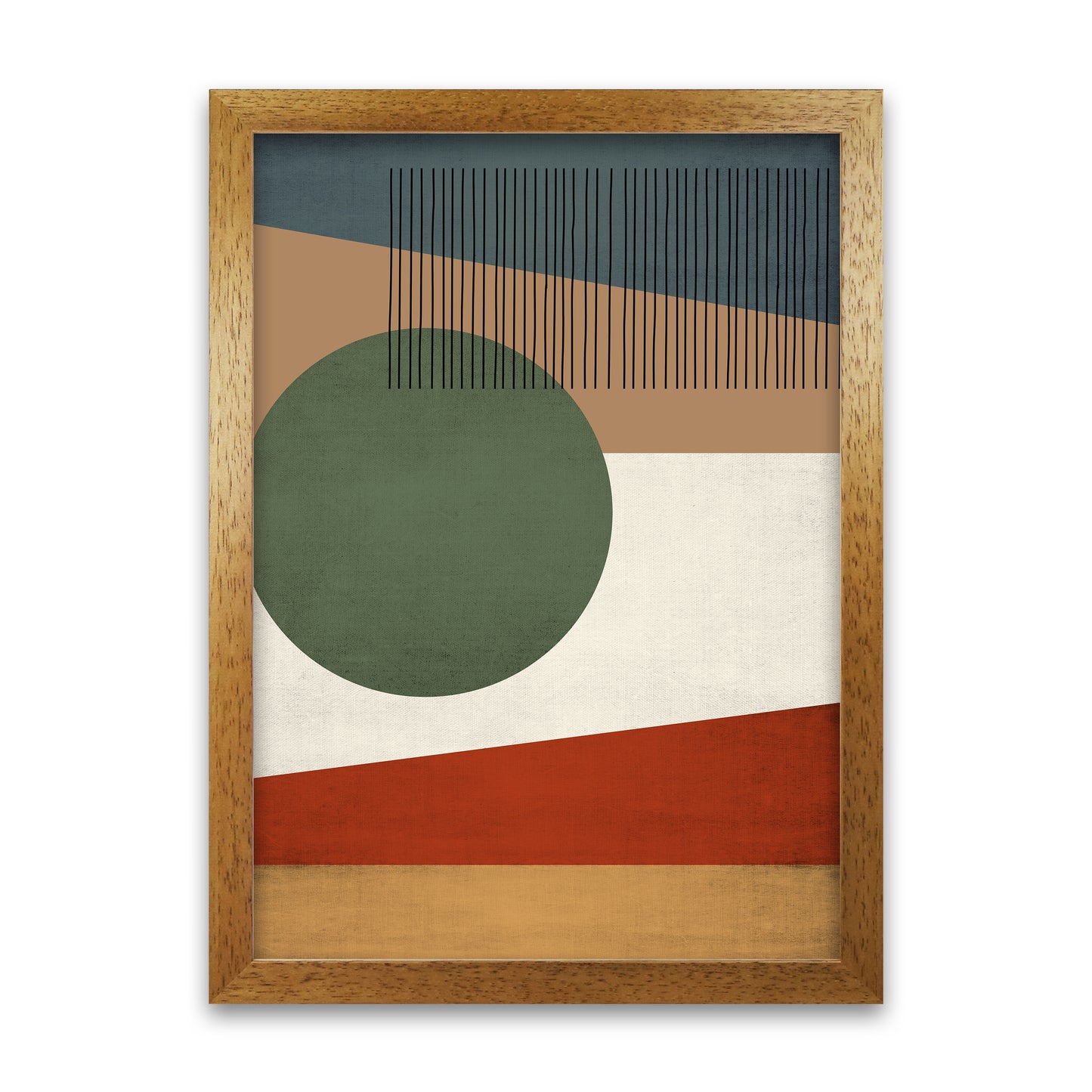 Abstract Wall Art Earth Tones Oak Grain