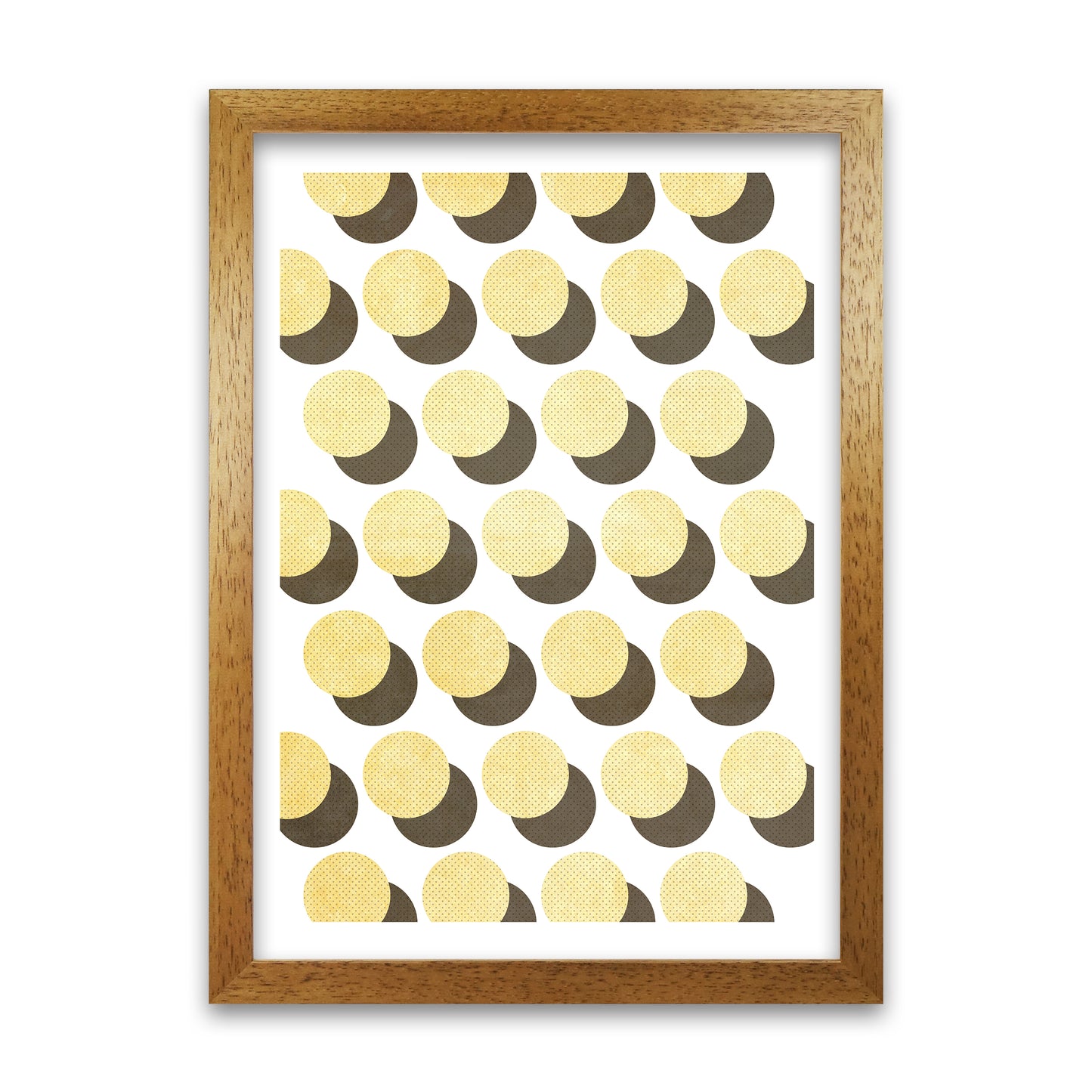 Half Tone Yellow Abstract Original Oak Grain
