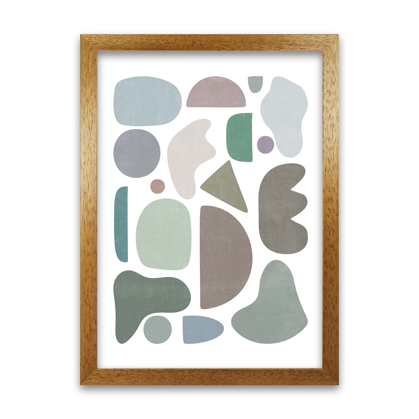 Abstract Terrazzo Shapes A Oak Grain