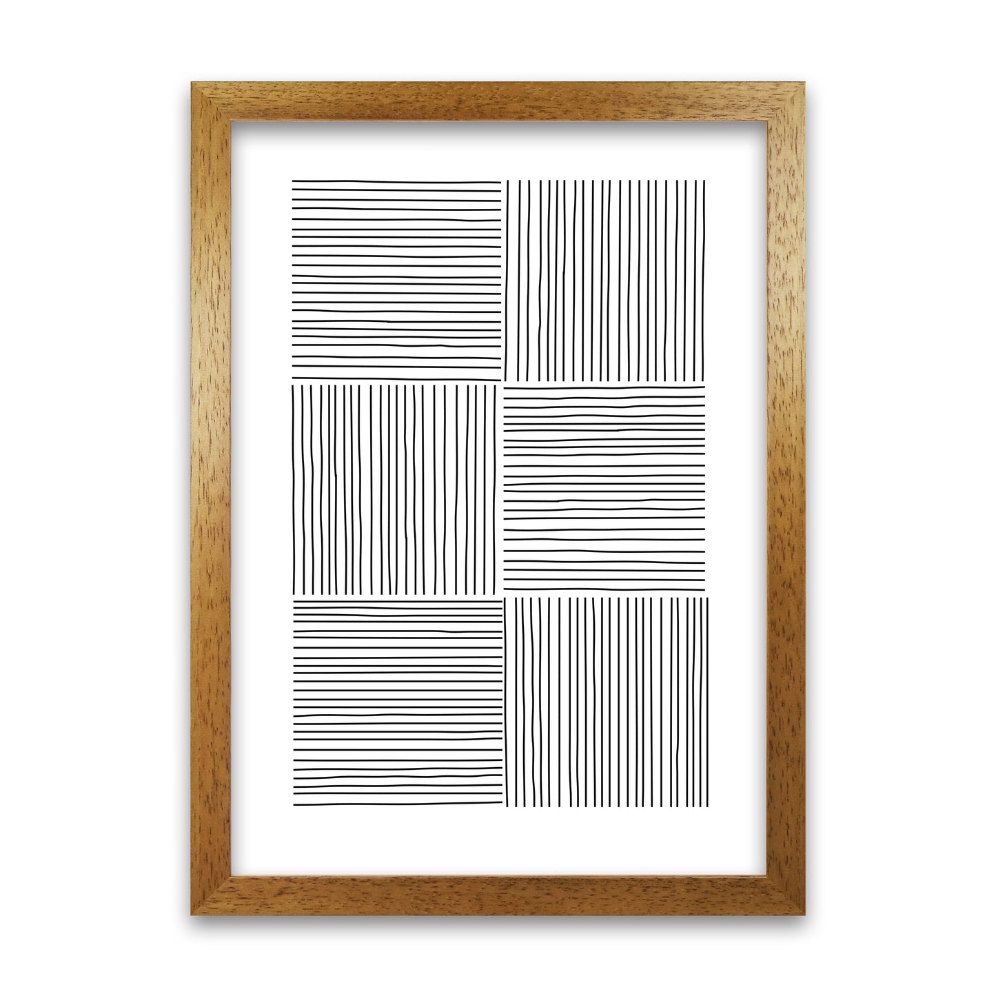 Black and White Squared Lines Oak Grain