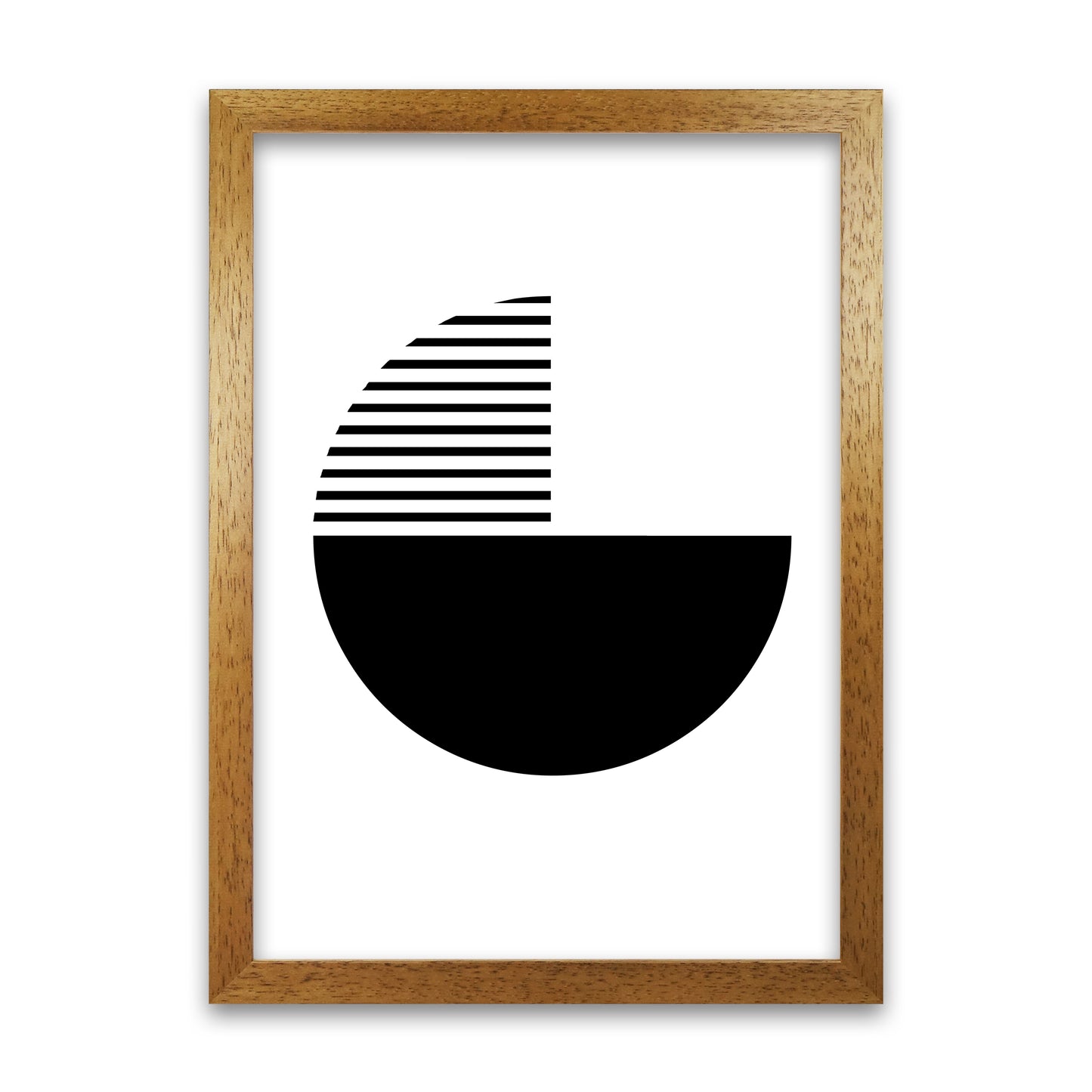 Mid Century Black Original Oak Grain