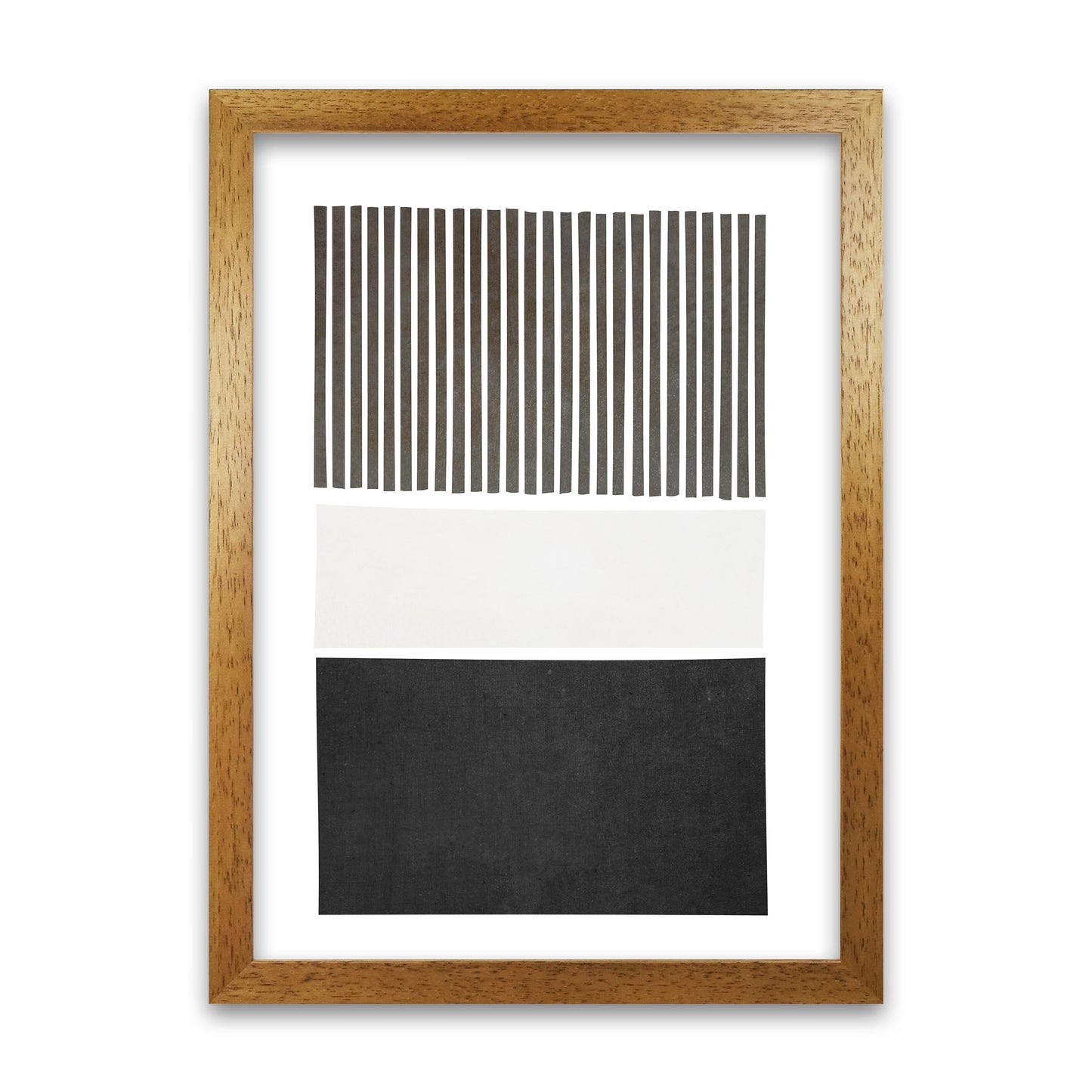 Mid Century Modern Art Original Oak Grain