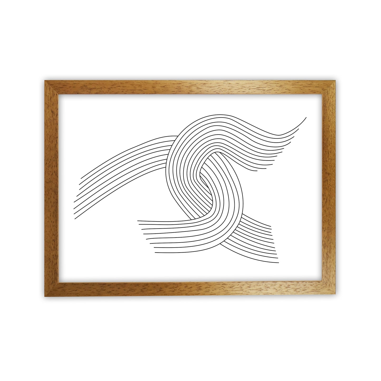 Minimalist Line Drawing Print Original Oak Grain