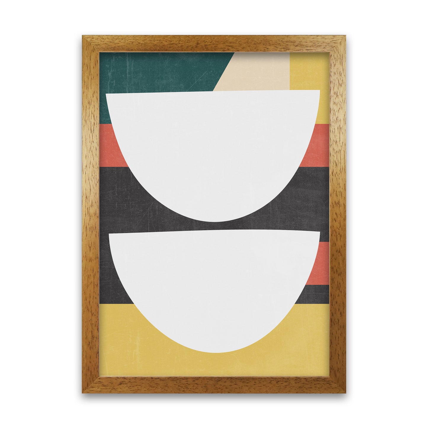 Mid Century Modern Art Print B Oak Grain