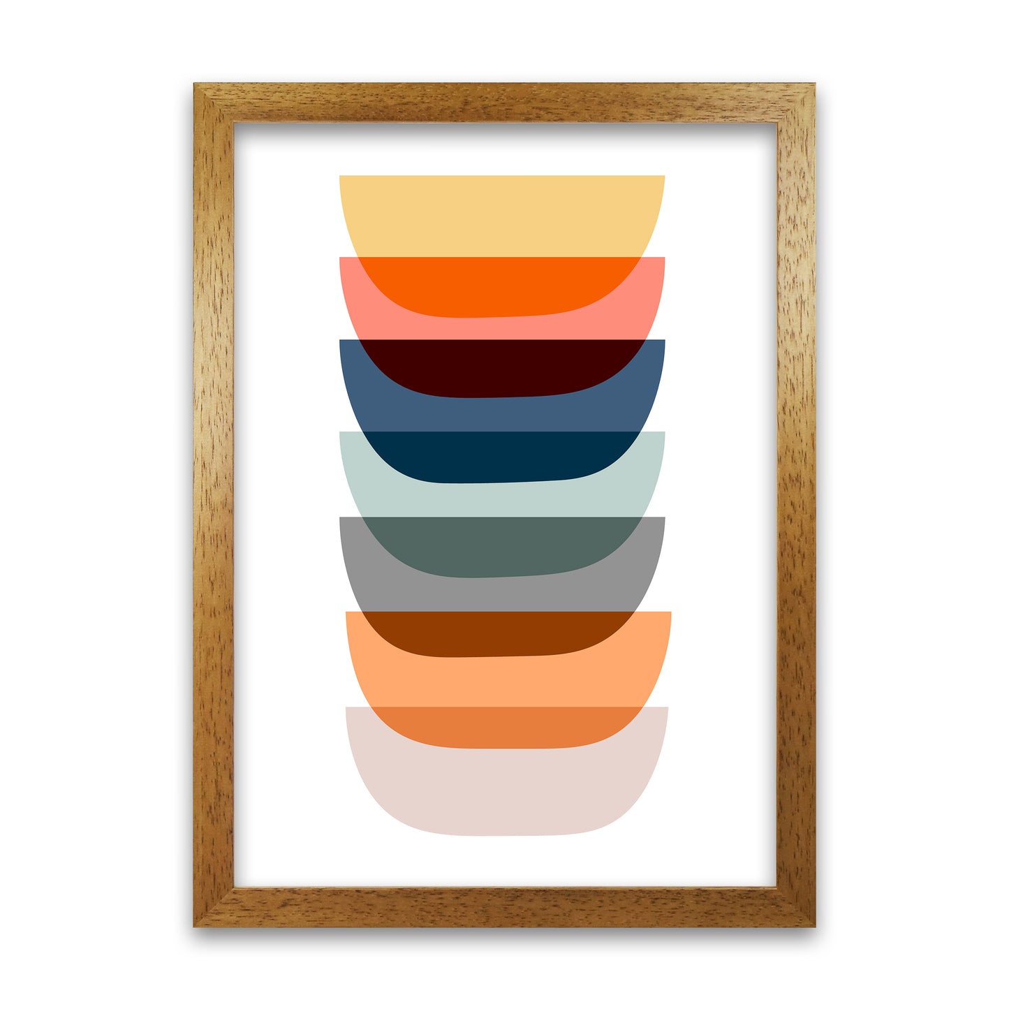 Abstract Mid Century Art Original Oak Grain