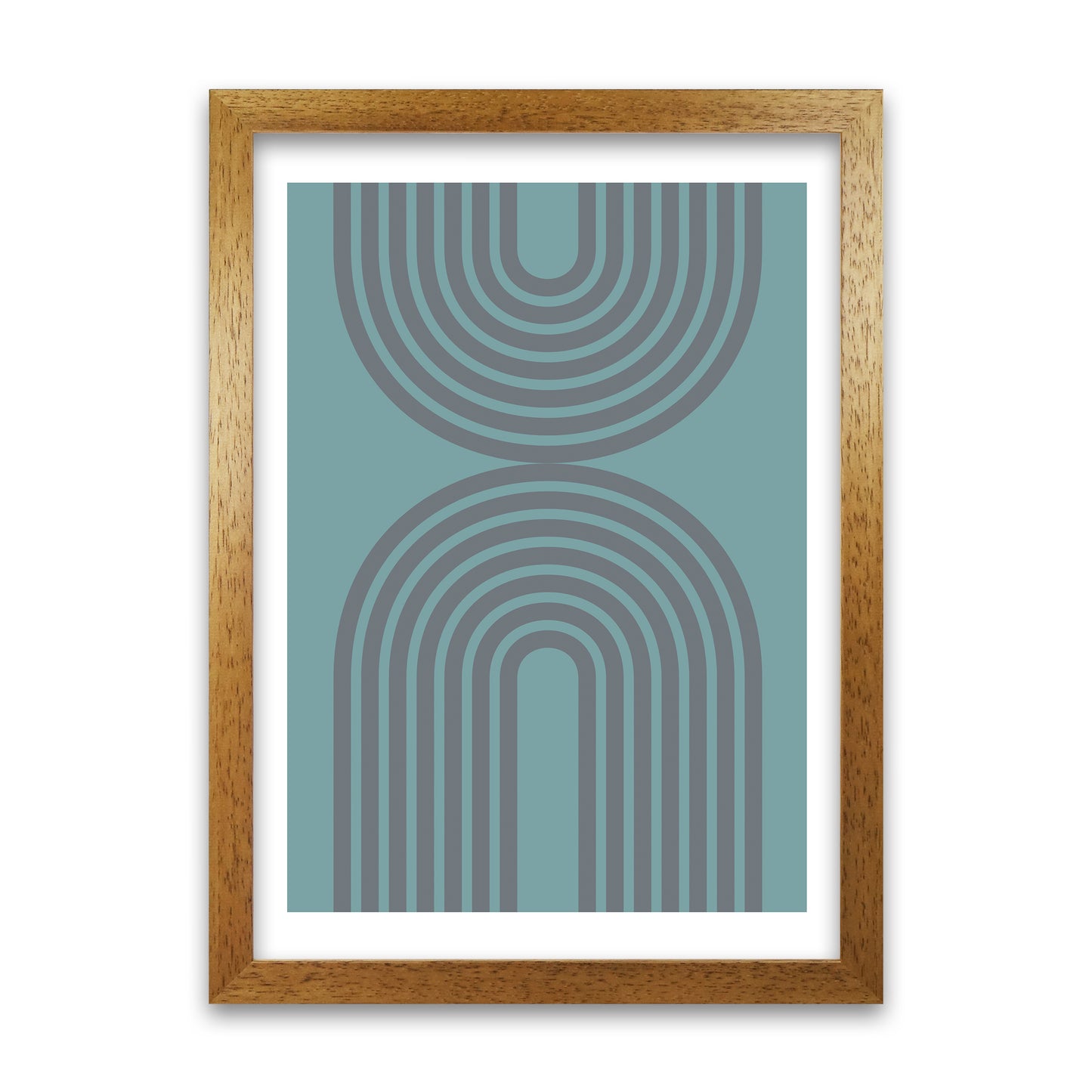 Grey and Blue Modern Rainbow Oak Grain