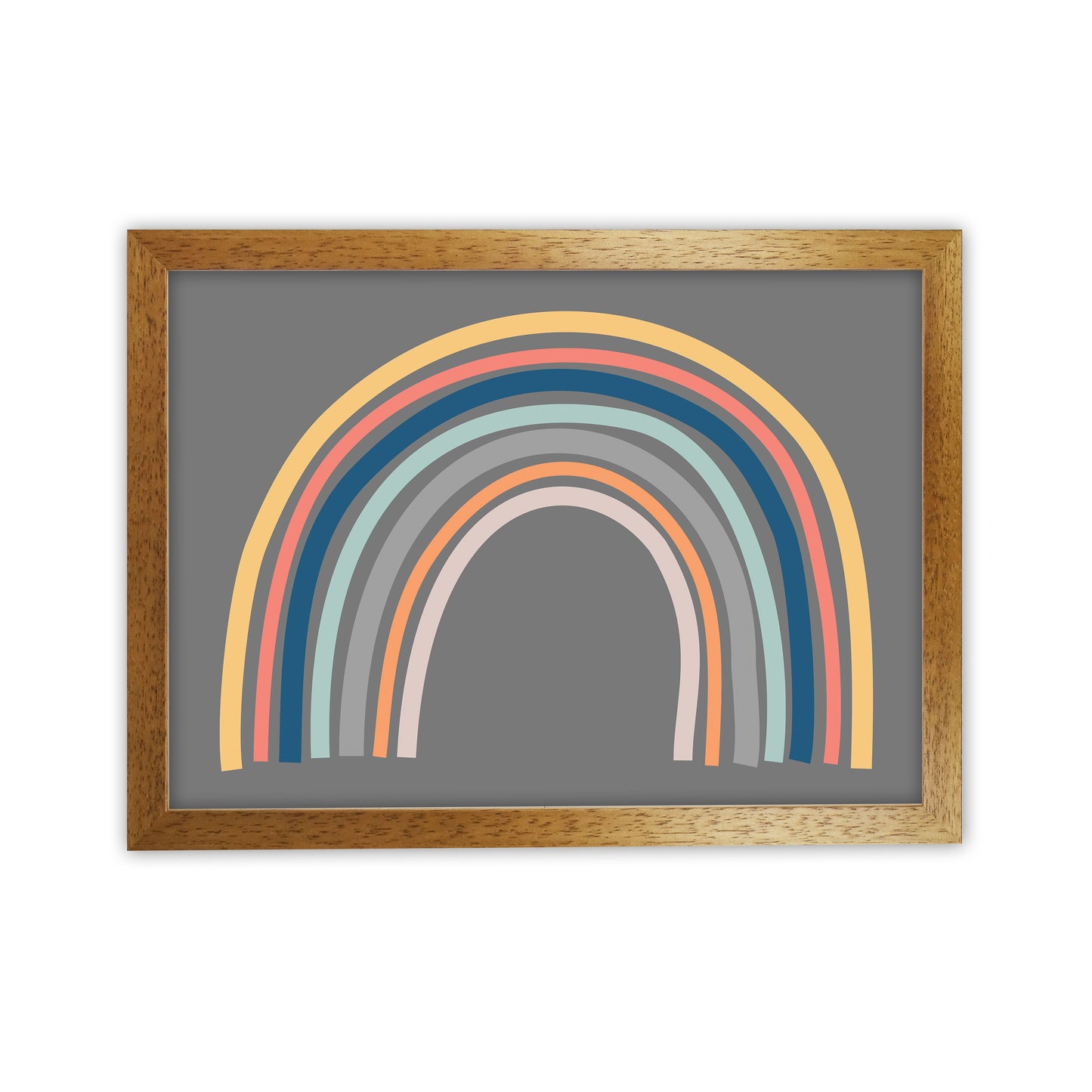 Rainbow on Gray Original Oak Grain