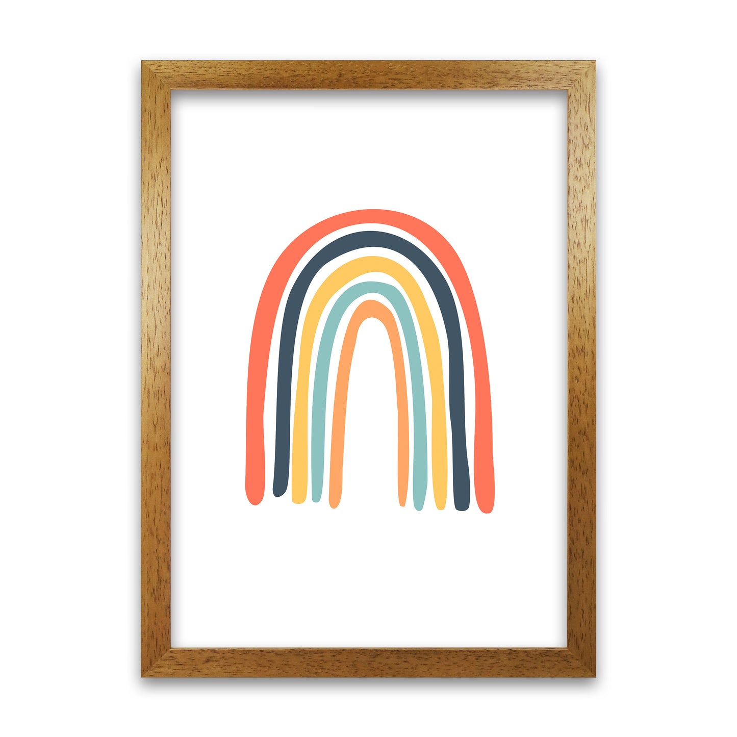 Rainbow on White Original Oak Grain